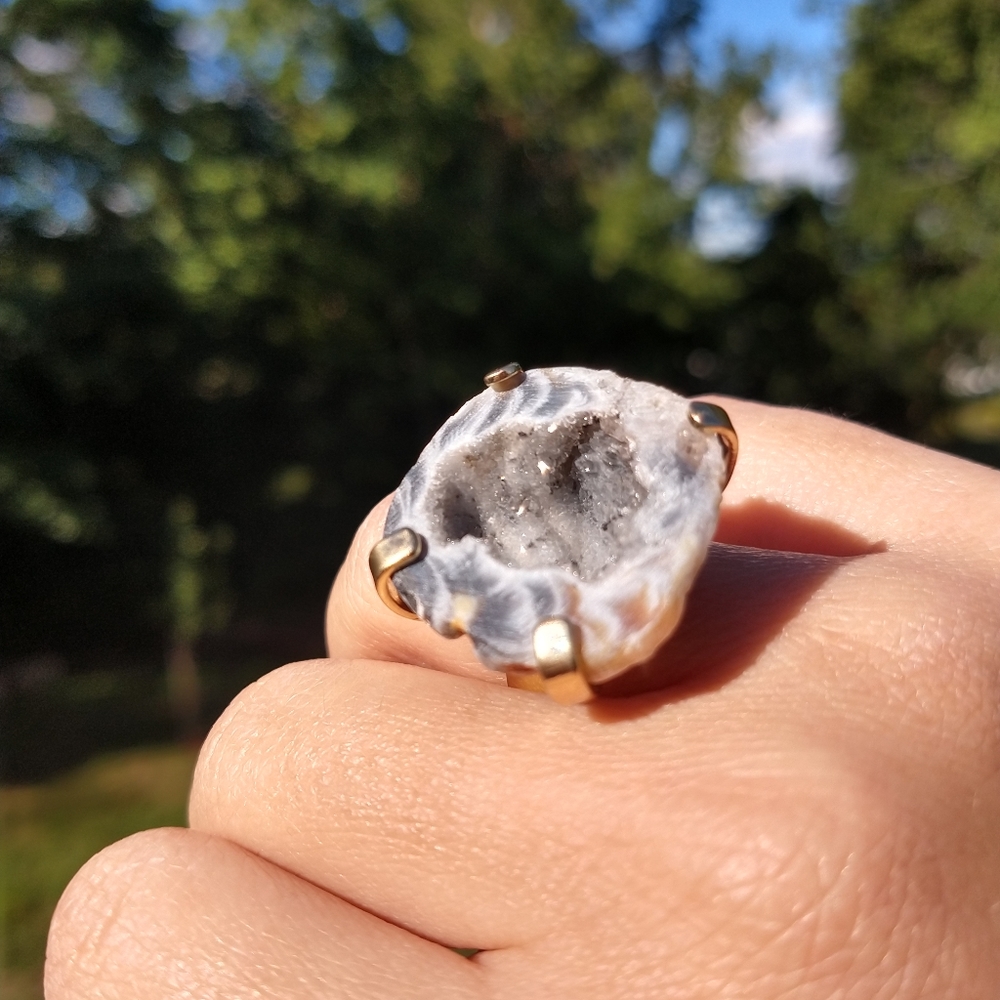 Druzy Agate Ring - image 1